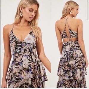 ASTR ROSANA FLORAL TIERED DRESS